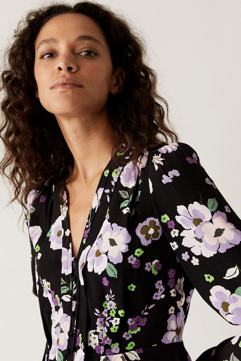 Marks & Spencer Camasa cu decolteu in V si model floral - Pled.ro