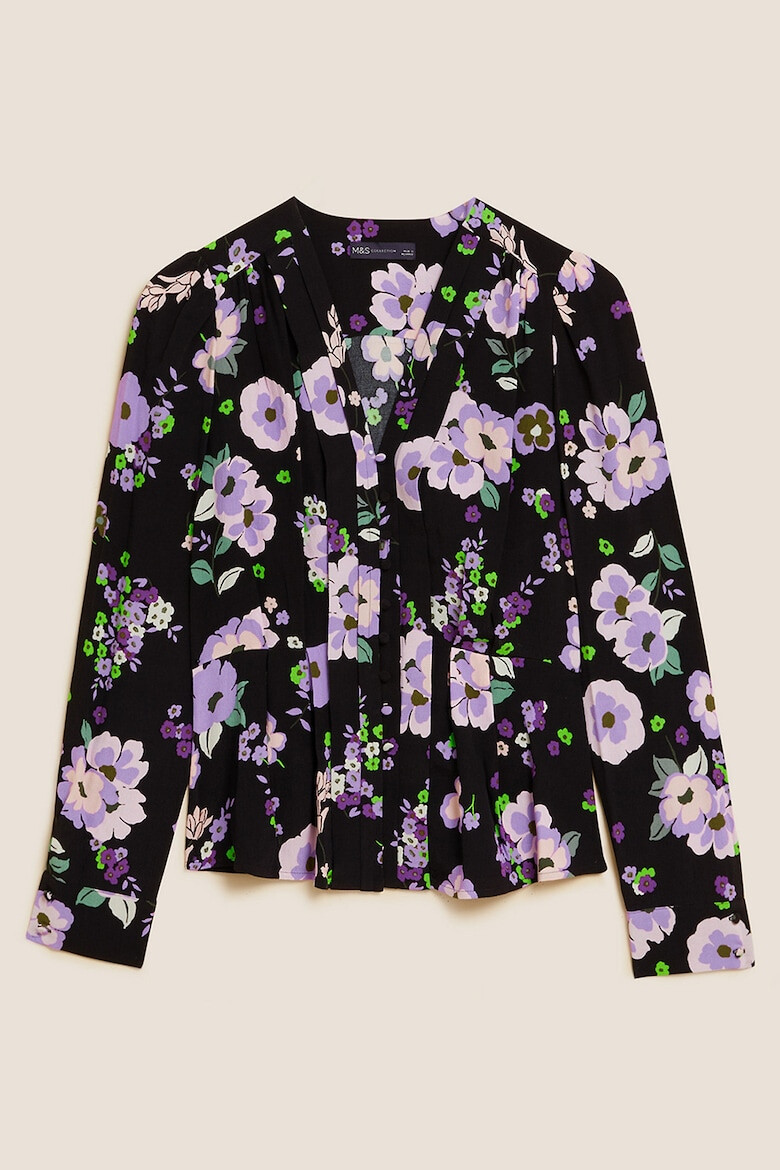 Marks & Spencer Camasa cu decolteu in V si model floral - Pled.ro