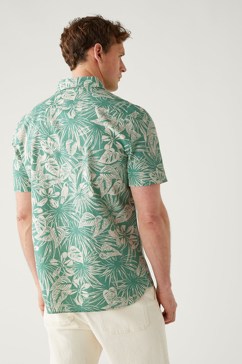 Marks & Spencer Camasa de bumbac cu imprimeu tropical Hawaiian - Pled.ro