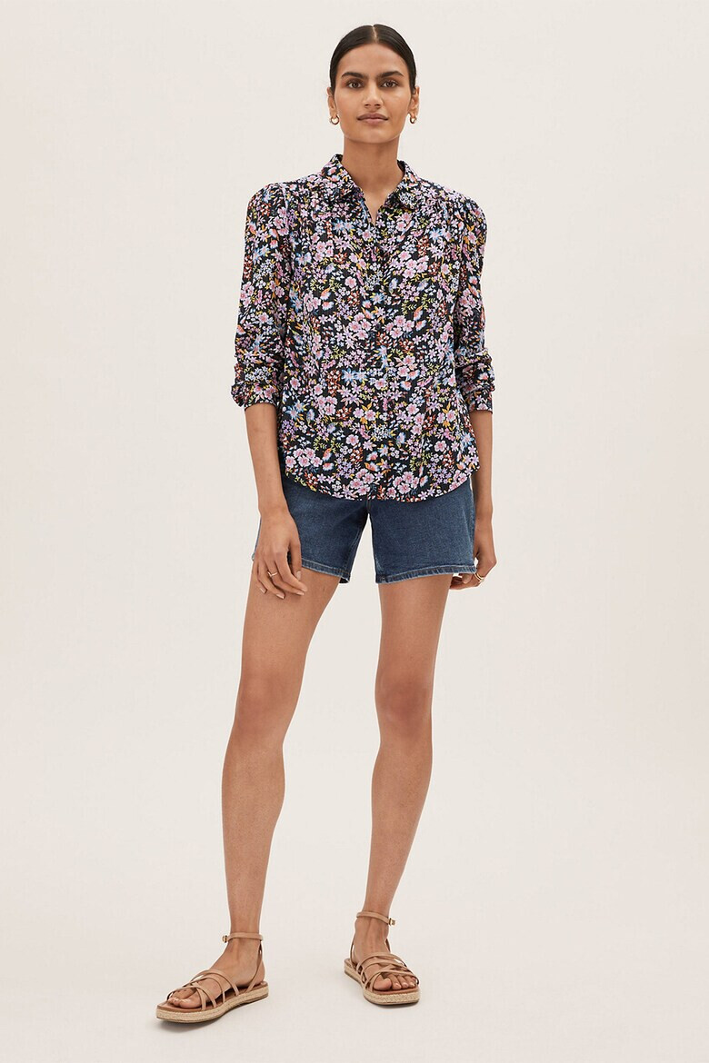 Marks & Spencer Camasa din amestec de bumbac cu model floral - Pled.ro