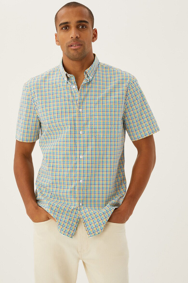 Marks & Spencer Camasa din bumbac cu model gingham - Pled.ro