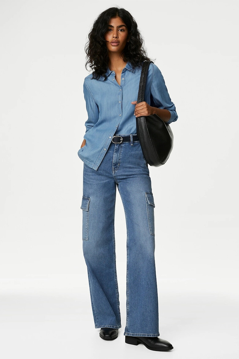 Marks & Spencer Camasa din lyocell cu aspect de denim - Pled.ro