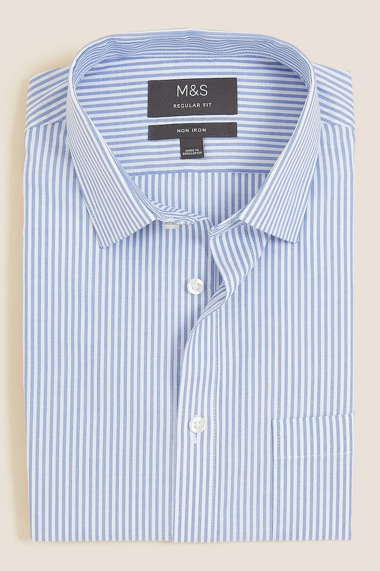 Marks & Spencer Camasa Oxford din bumbac cu model in dungi - Pled.ro