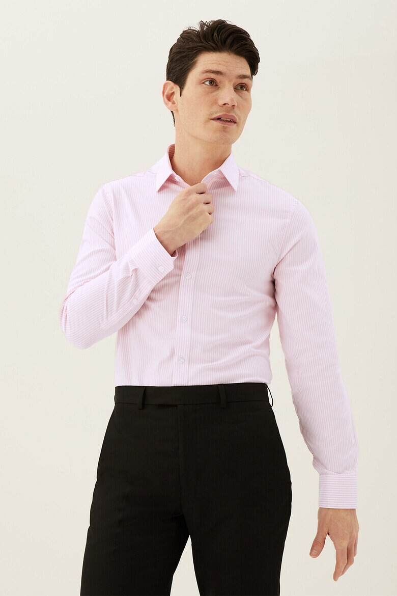 Marks & Spencer Camasa slim fit cu model in dungi - Pled.ro