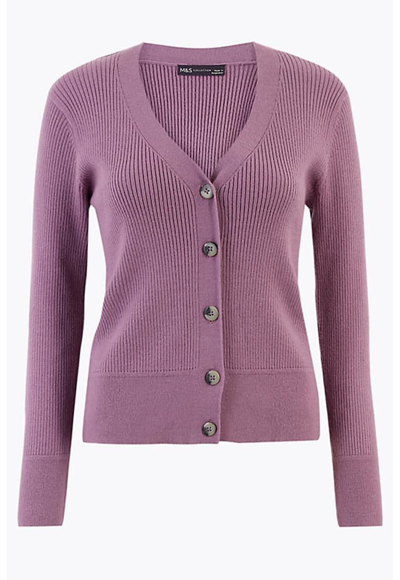 Marks & Spencer Cardigan cu aspect striat si nasturi - Pled.ro