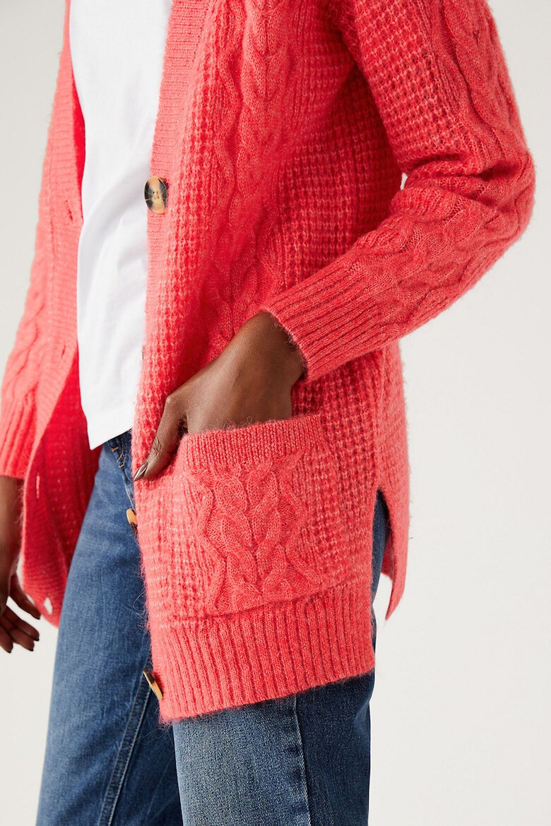 Marks & Spencer Cardigan cu decolteu in V si model torsade - Pled.ro