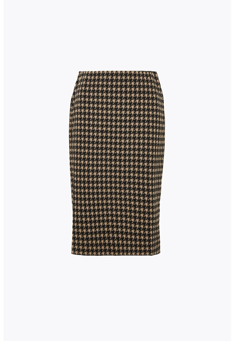 Marks & Spencer Fusta midi cu croiala creion si model houndstooth - Pled.ro