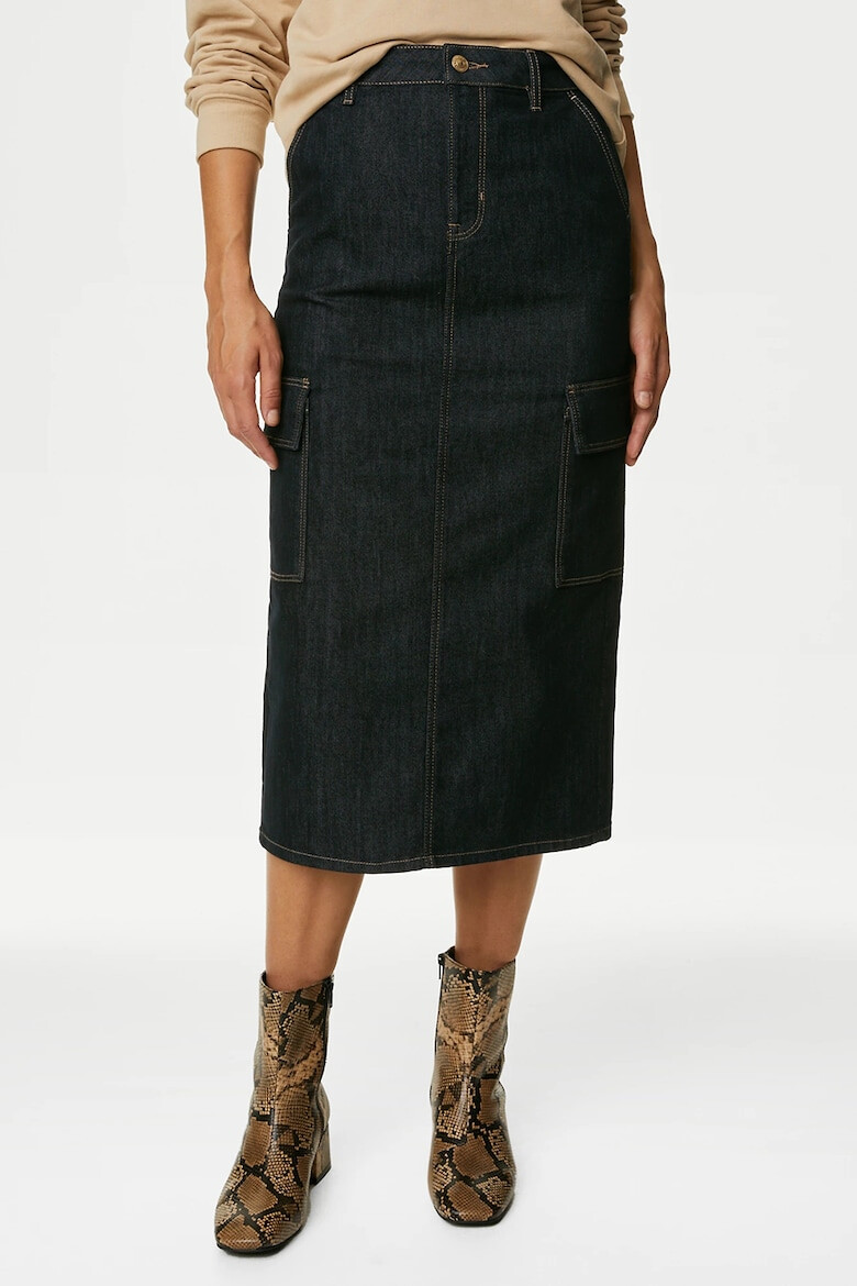 Marks & Spencer Fusta midi din denim - Pled.ro