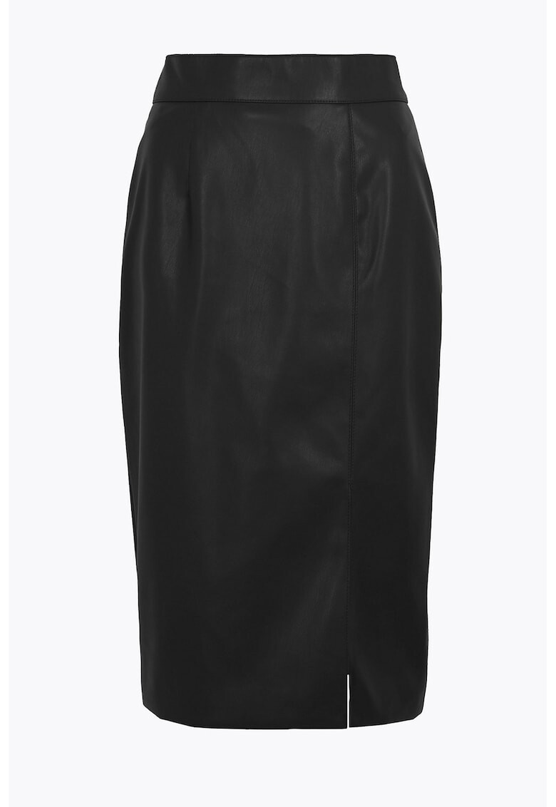 Marks & Spencer Fusta midi din piele ecologica cu slit lateral - Pled.ro