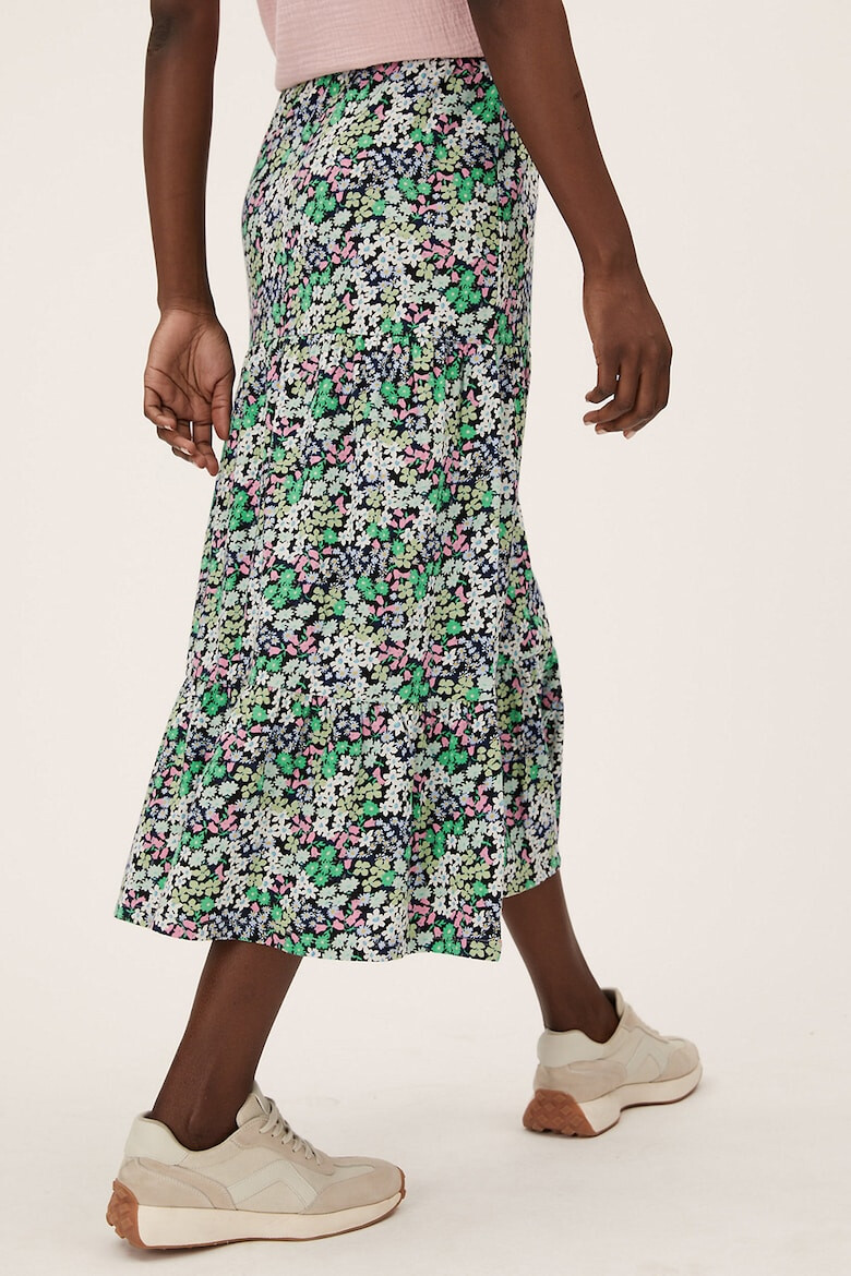 Marks & Spencer Fusta midi evazata cu model floral - Pled.ro