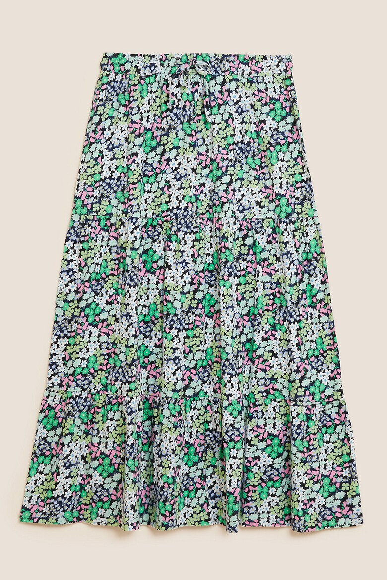 Marks & Spencer Fusta midi evazata cu model floral - Pled.ro