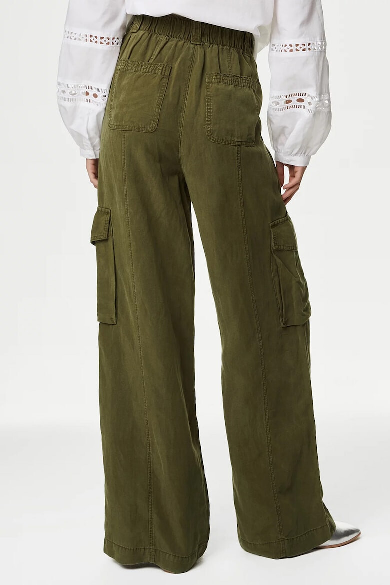 Marks & Spencer Pantaloni cargo din amestec de in si lyocell - Pled.ro