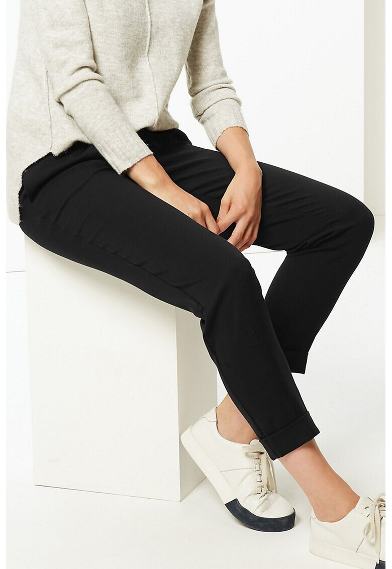 Marks & Spencer Pantaloni conici cu talie cu snur de ajustare - Pled.ro