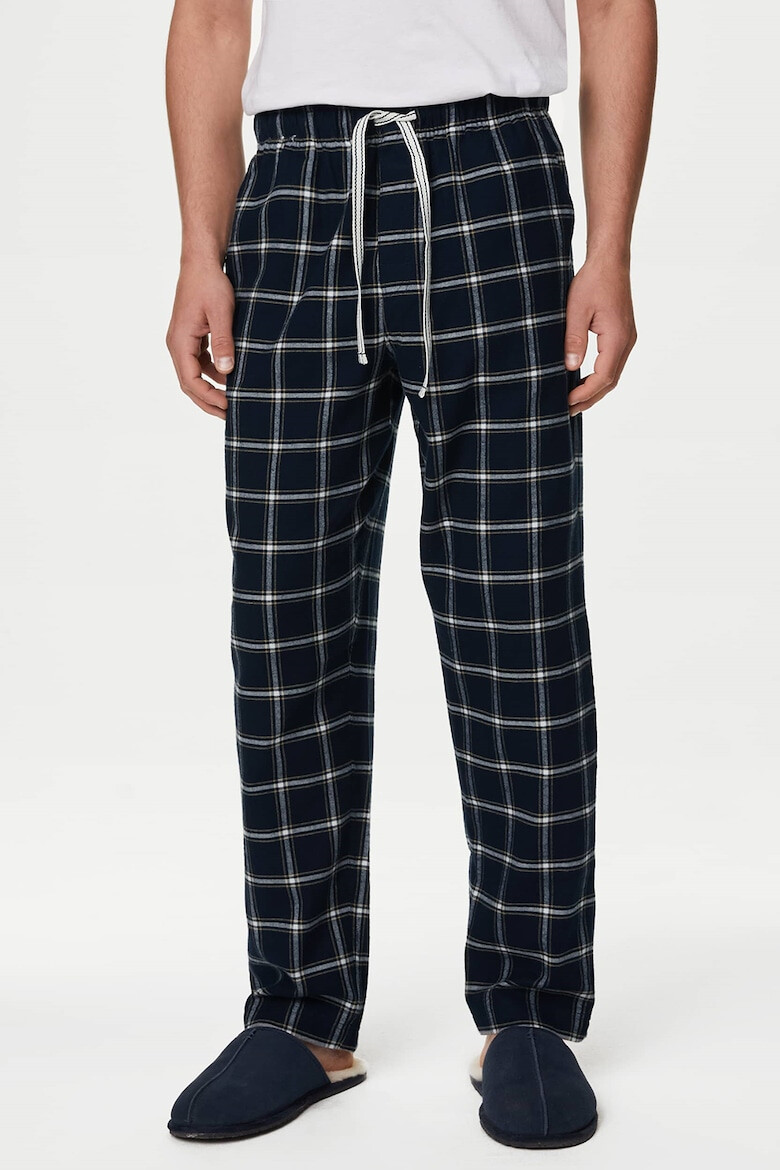 Marks & Spencer Pantaloni de pijama in carouri cu buzunare laterale - Pled.ro