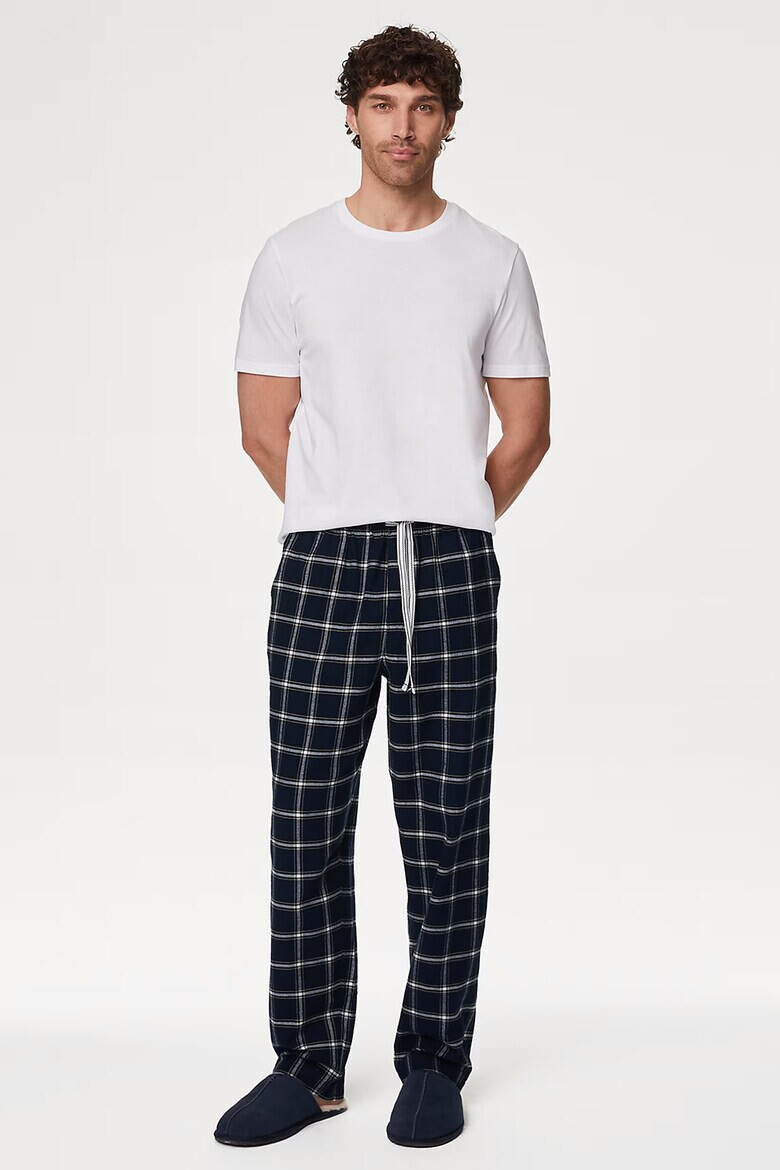 Marks & Spencer Pantaloni de pijama in carouri cu buzunare laterale - Pled.ro