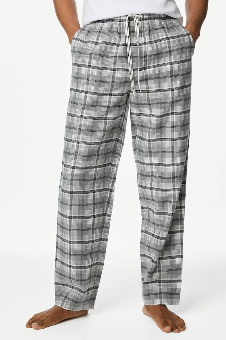 Marks & Spencer Pantaloni de pijama in carouri cu buzunare laterale - Pled.ro