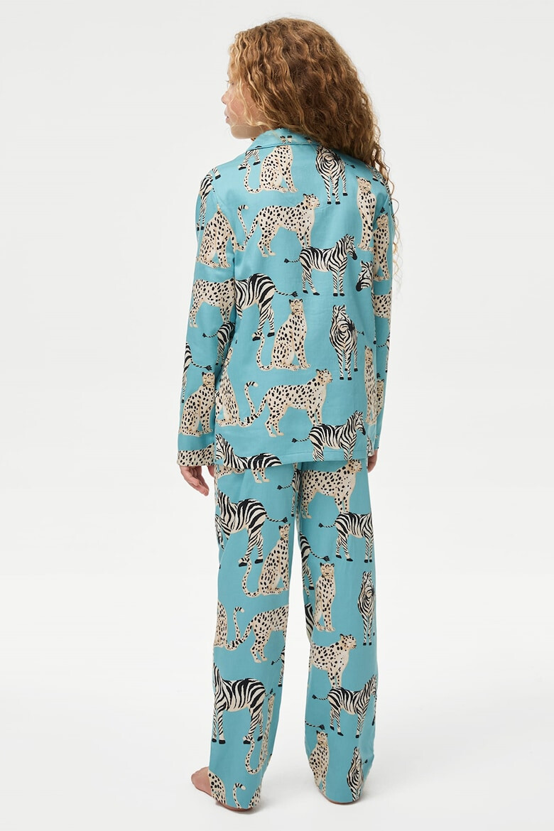 Marks & Spencer Pijama cu imprimeu cu animale si revere decupate - Pled.ro