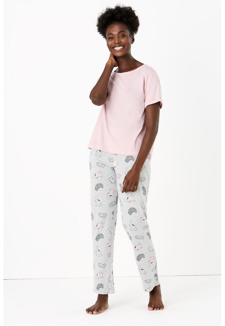 Marks & Spencer Pijama cu imprimeu grafic - Pled.ro