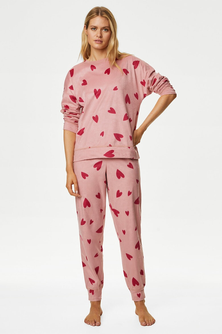 Marks & Spencer Pijama de fleece cu inimi - Pled.ro