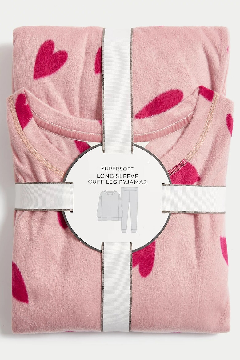 Marks & Spencer Pijama de fleece cu inimi - Pled.ro