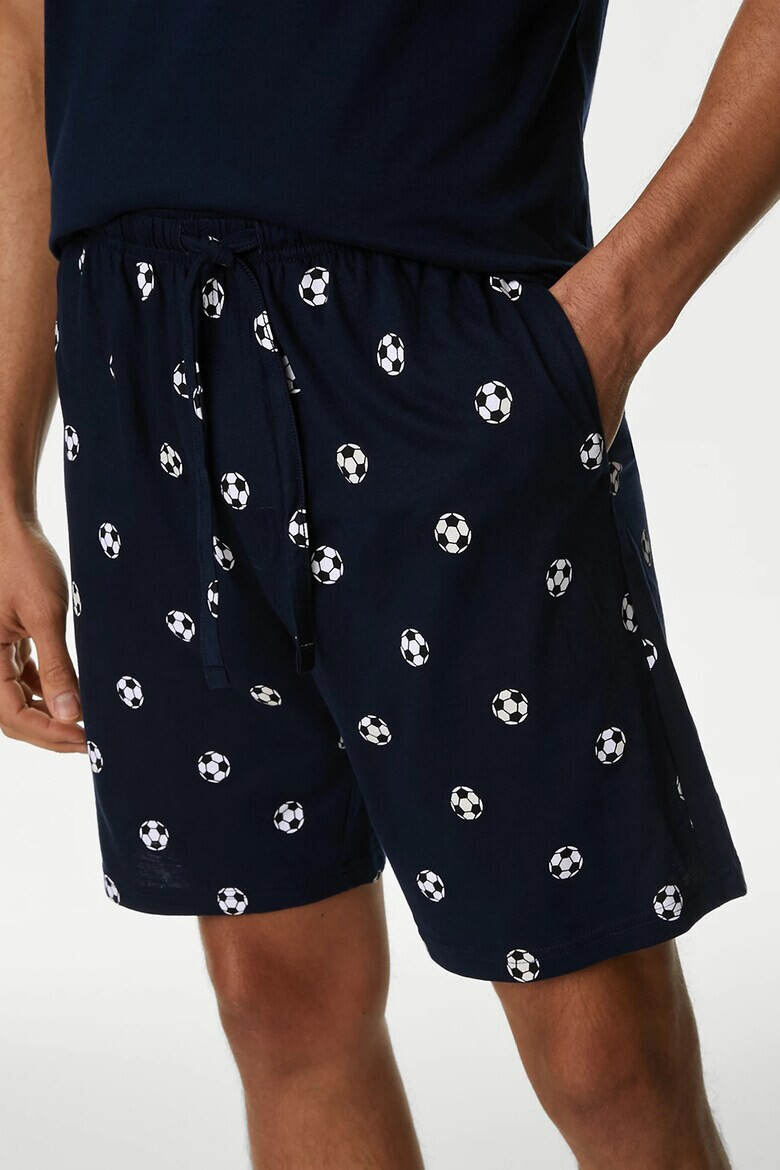 Marks & Spencer Pijama din bumbac cu imprimeu cu fotbal - Pled.ro