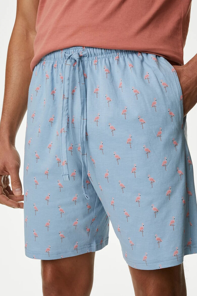 Marks & Spencer Pijama din bumbac cu imprimeu flamingo - Pled.ro