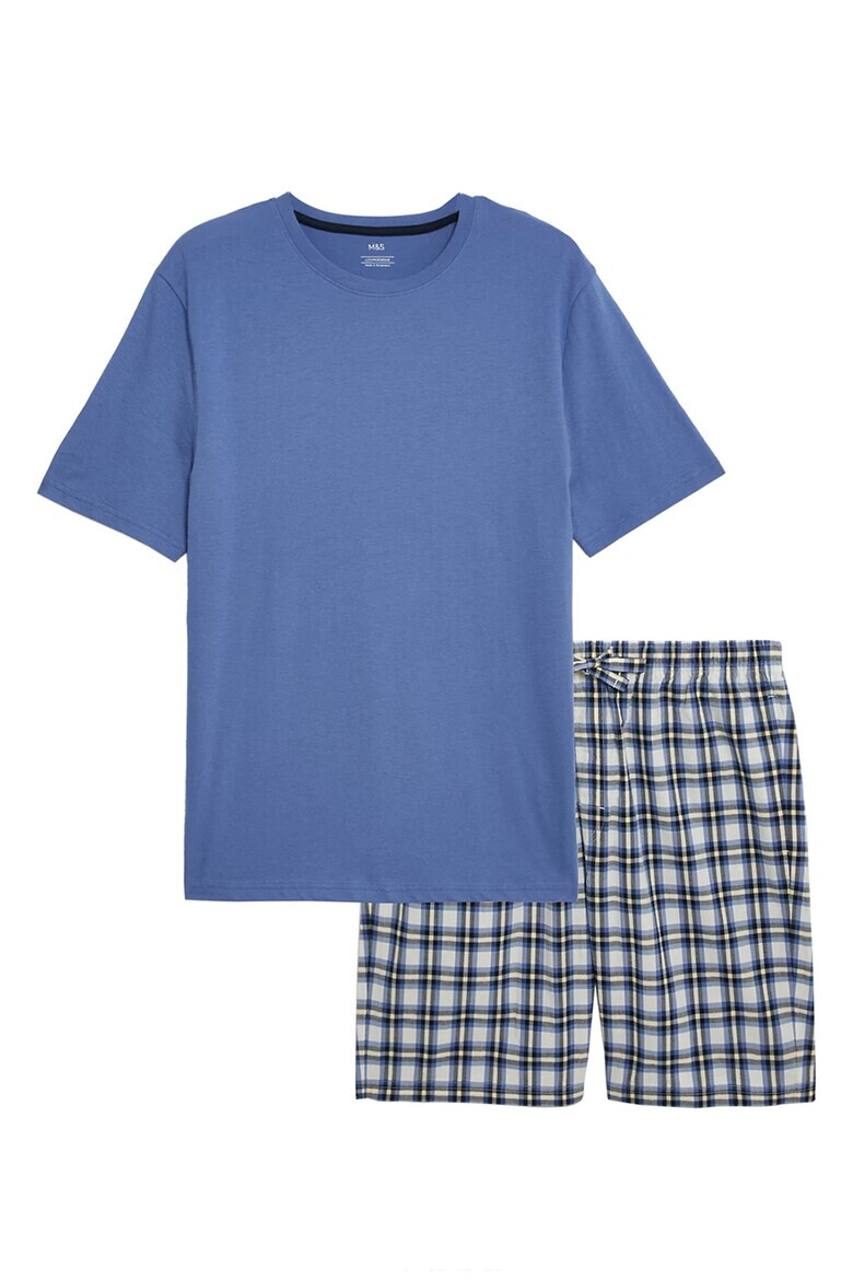 Marks & Spencer Pijama din bumbac cu model in carouri - Pled.ro