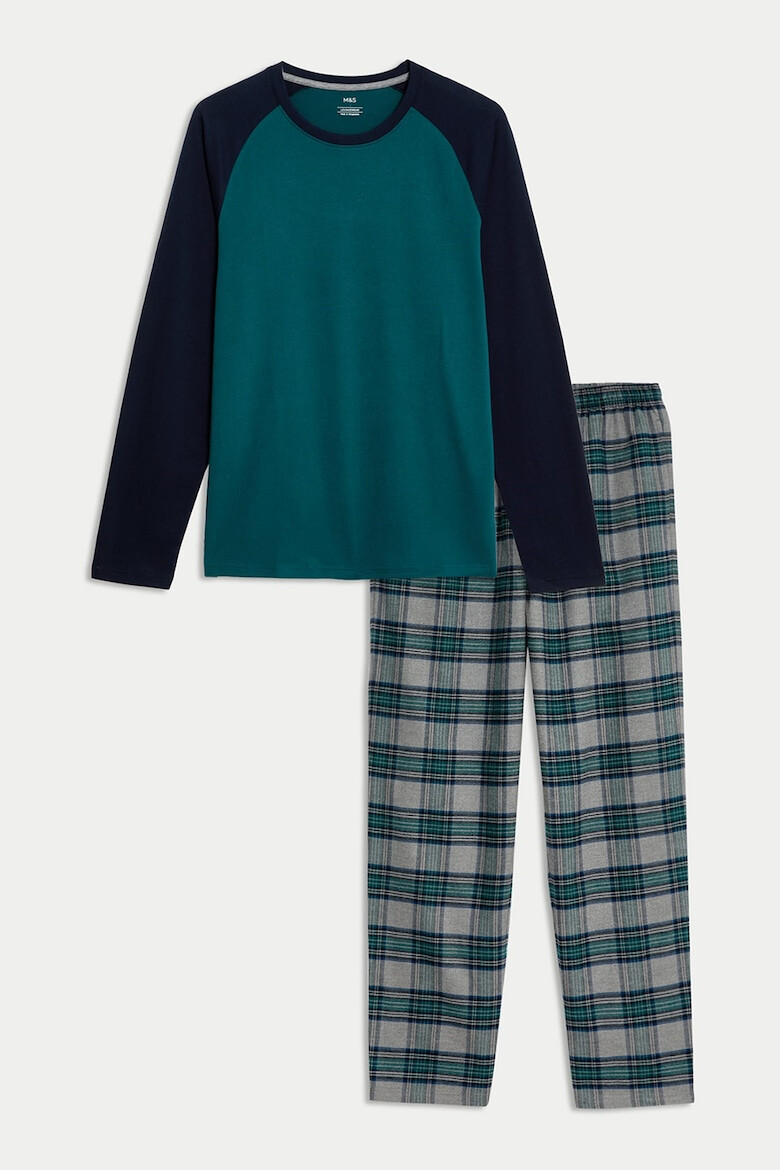 Marks & Spencer Pijama din bumbac cu model in carouri - Pled.ro