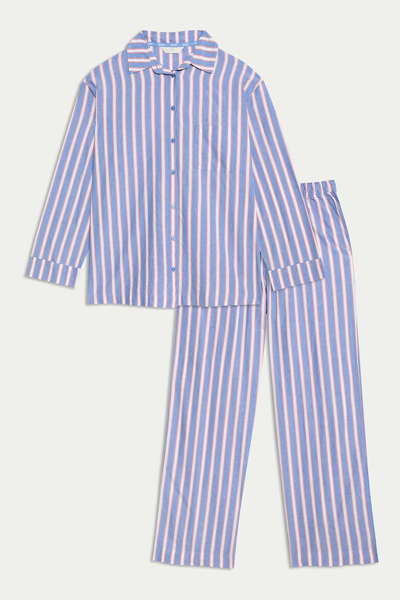 Marks & Spencer Pijama din bumbac cu model in dungi Cool Comfort™ - Pled.ro