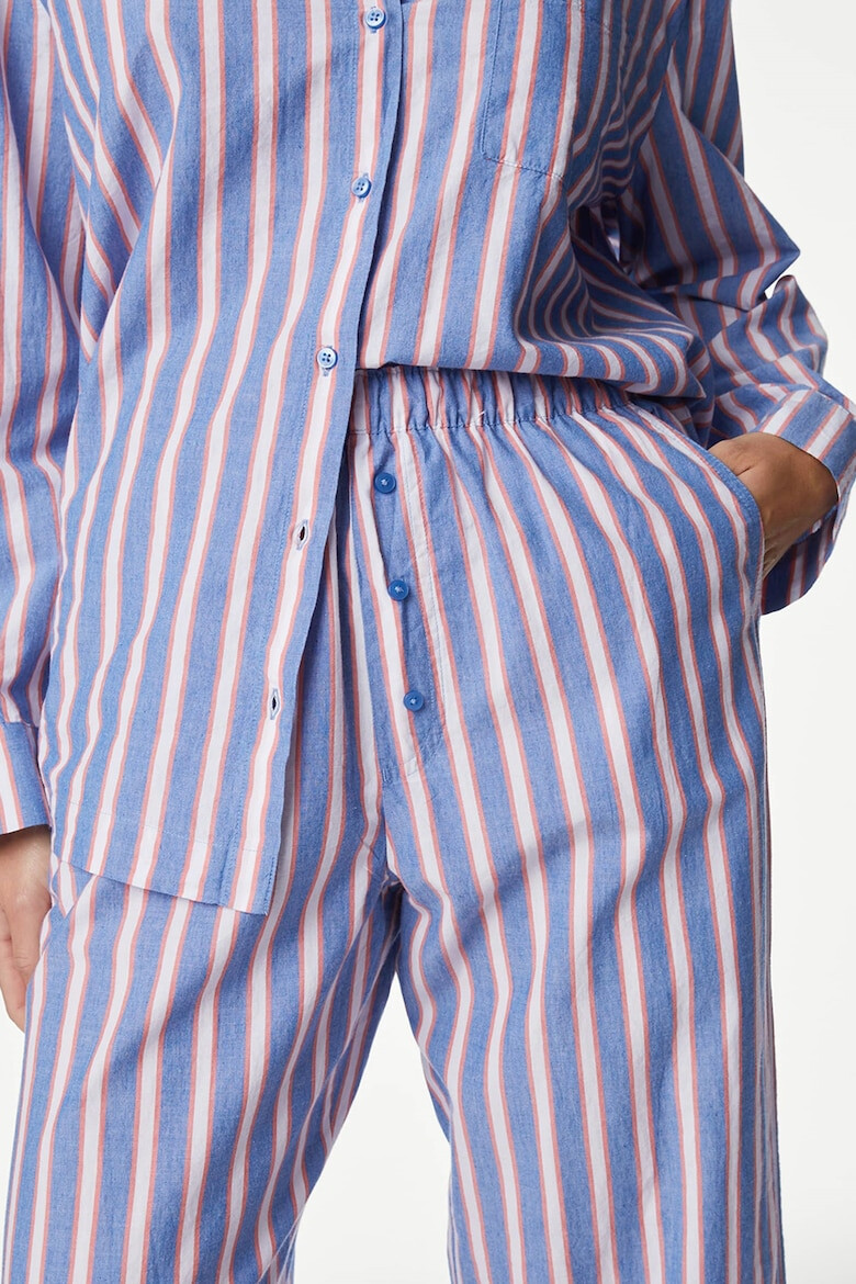 Marks & Spencer Pijama din bumbac cu model in dungi Cool Comfort™ - Pled.ro