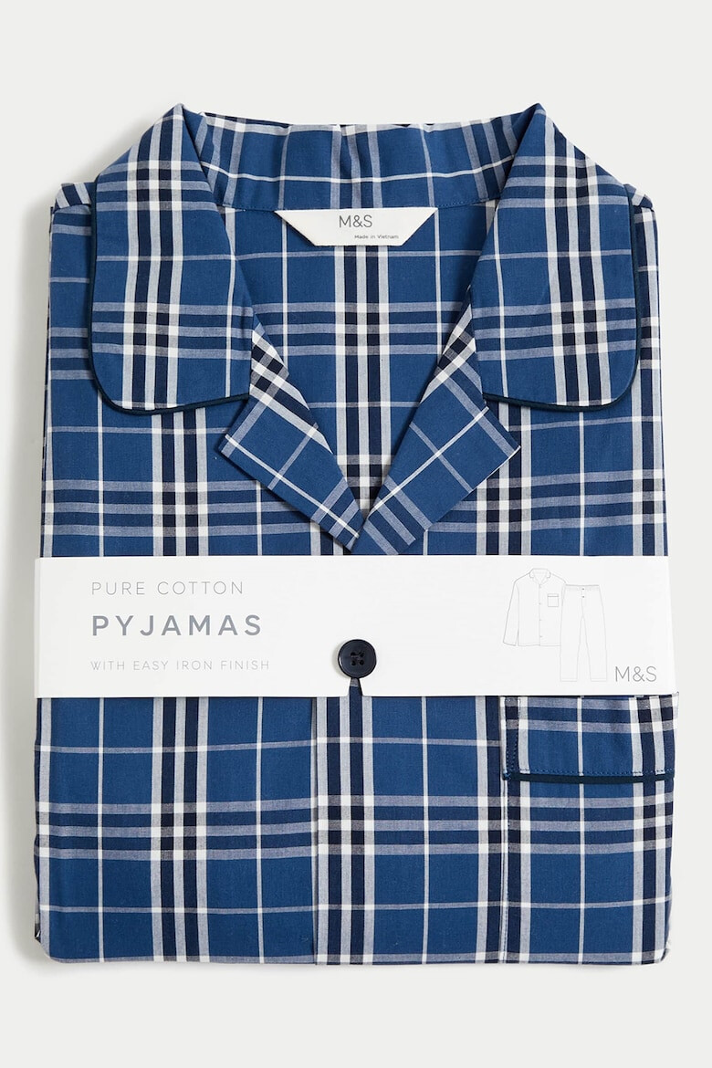 Marks & Spencer Pijama in carouri cu revere decupate - Pled.ro