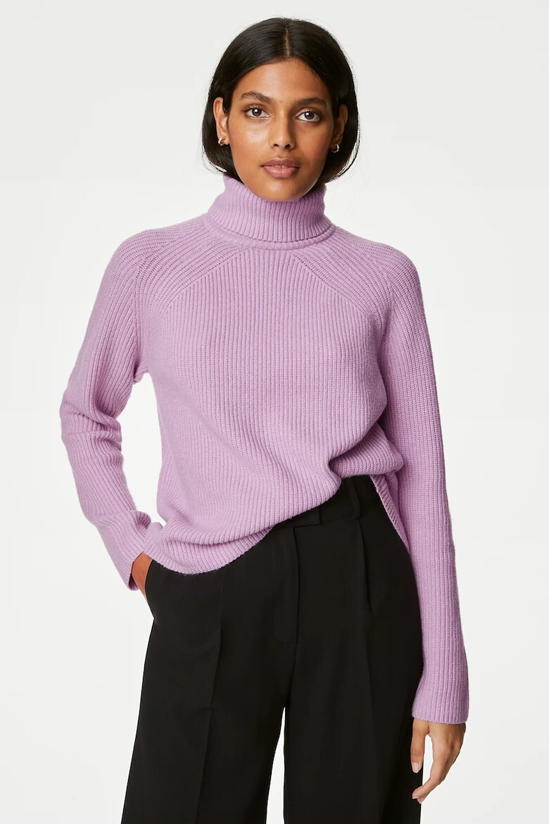 Marks & Spencer Pulover cu guler inalt si maneci raglan - Pled.ro