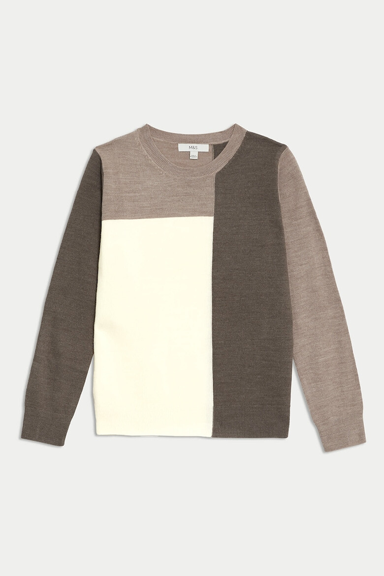 Marks & Spencer Pulover relaxed fit cu model colorblock - Pled.ro