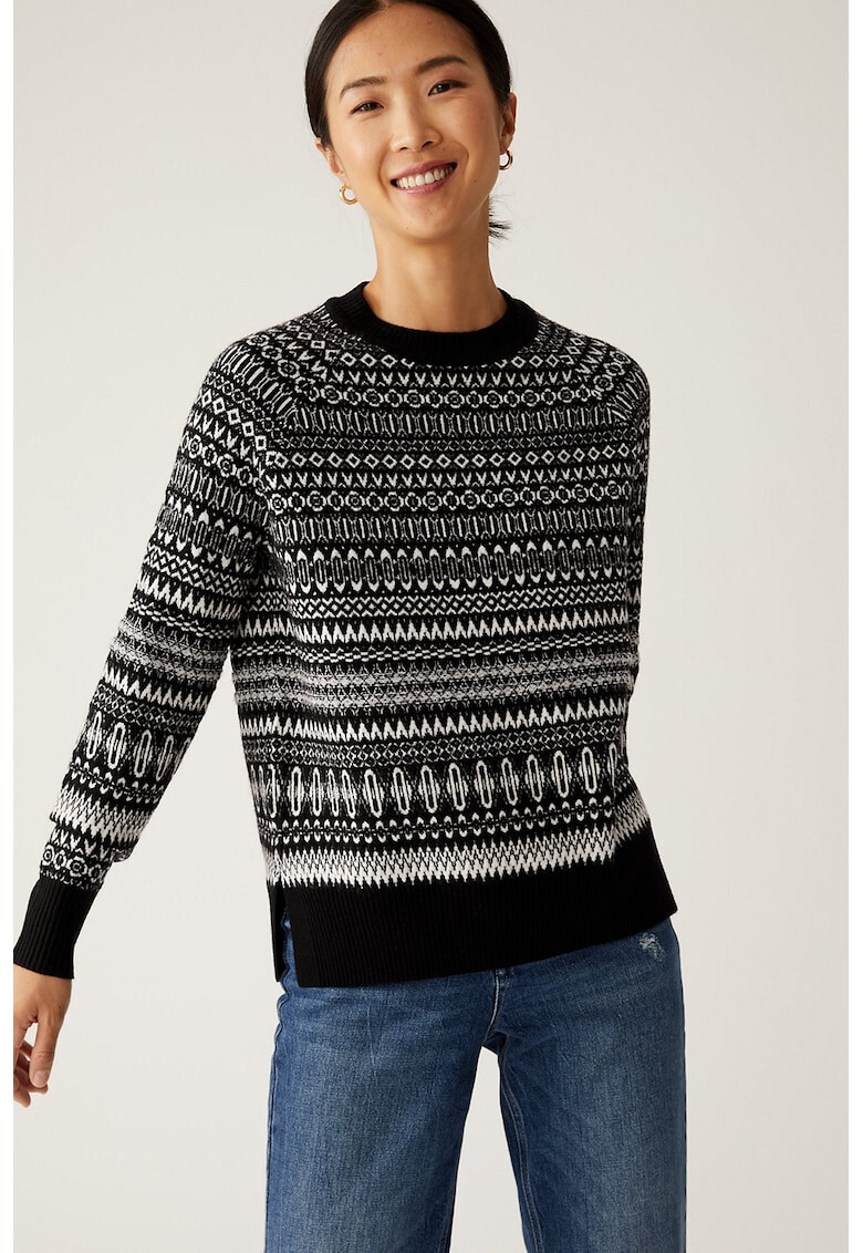 Marks & Spencer Pulover relaxed fit cu model Fair Isle - Pled.ro