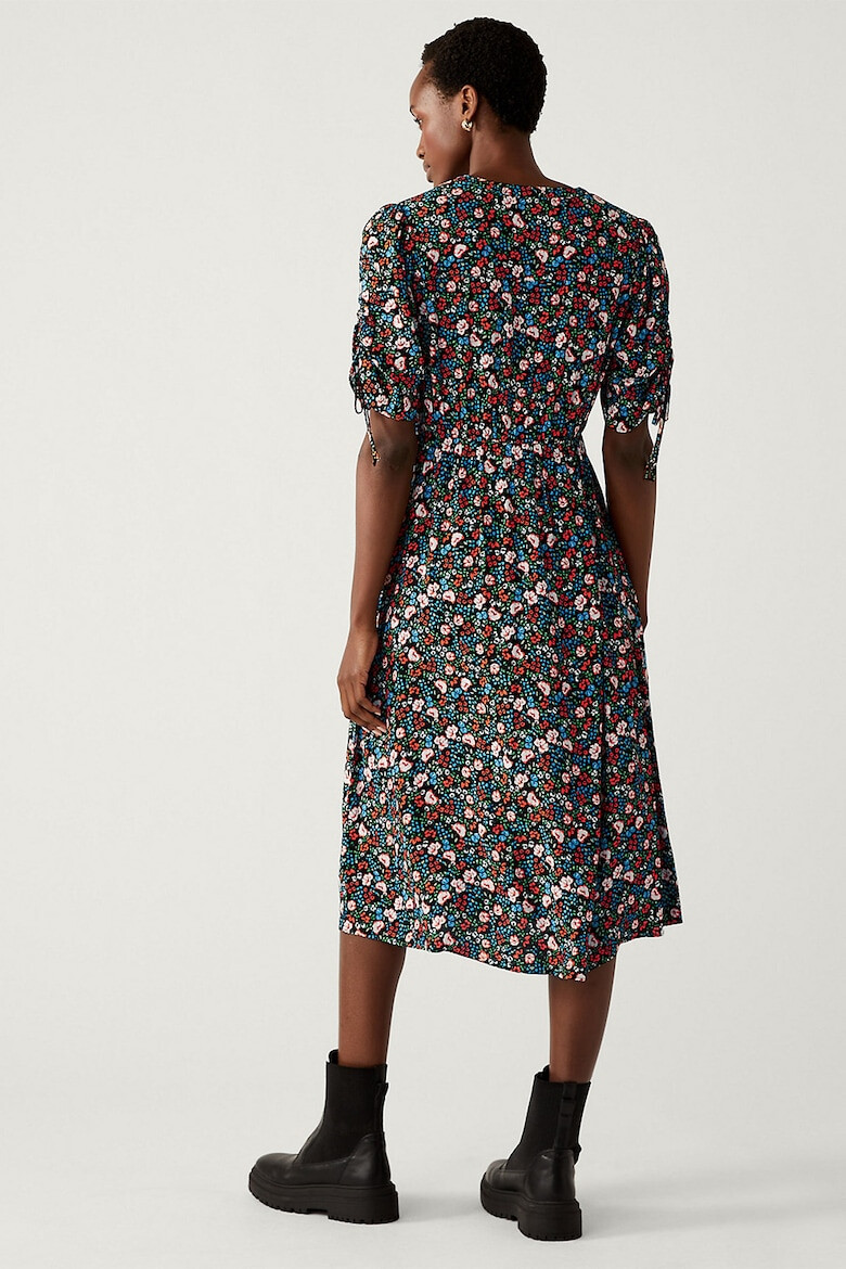 Marks & Spencer Rochie cu decolteu in V si imprimeu floral - Pled.ro