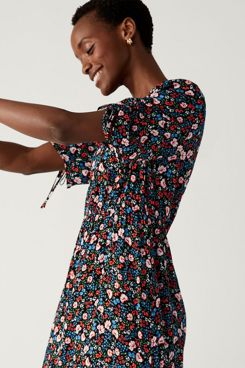 Marks & Spencer Rochie cu decolteu in V si imprimeu floral - Pled.ro