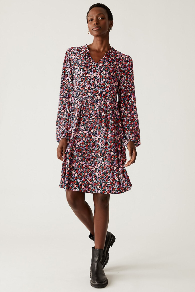 Marks & Spencer Rochie cu imprimeu floral si decolteu in V - Pled.ro