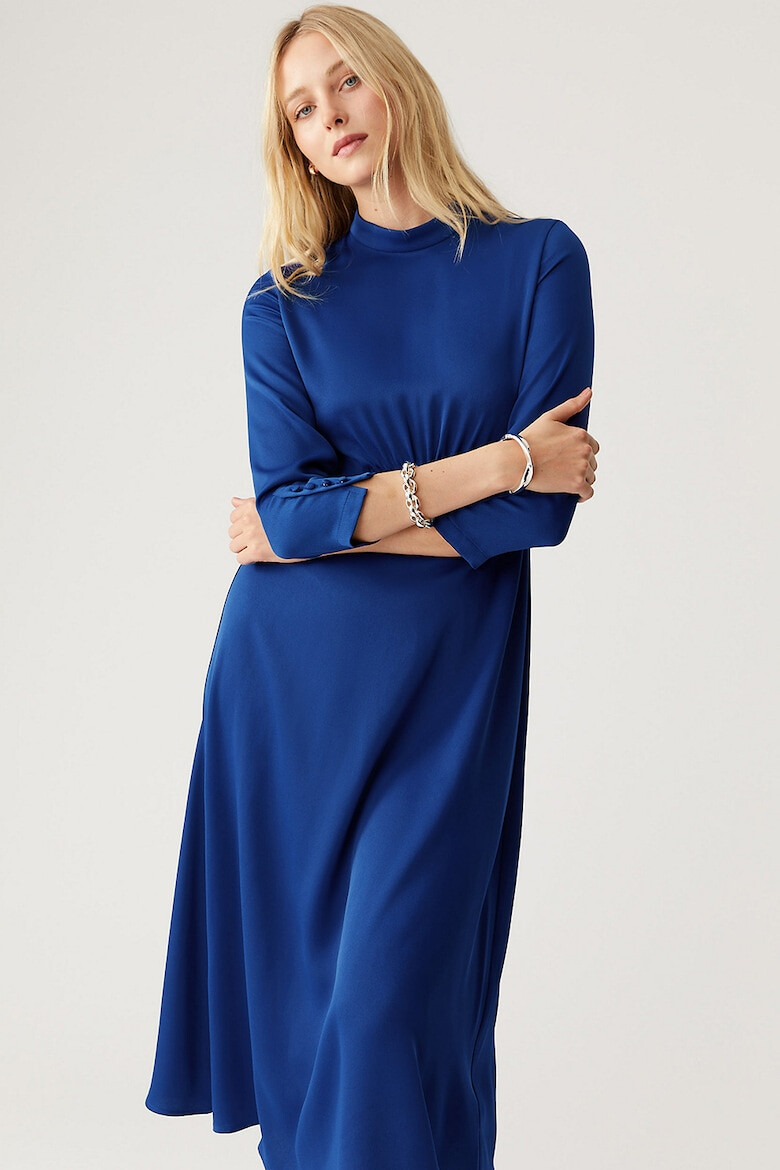 Marks & Spencer Rochie midi cu aspect de satin si guler scurt - Pled.ro