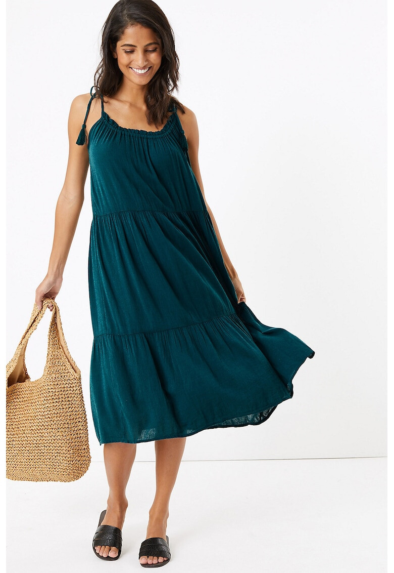 Marks & Spencer Rochie midi cu detalii cu canafi - Pled.ro