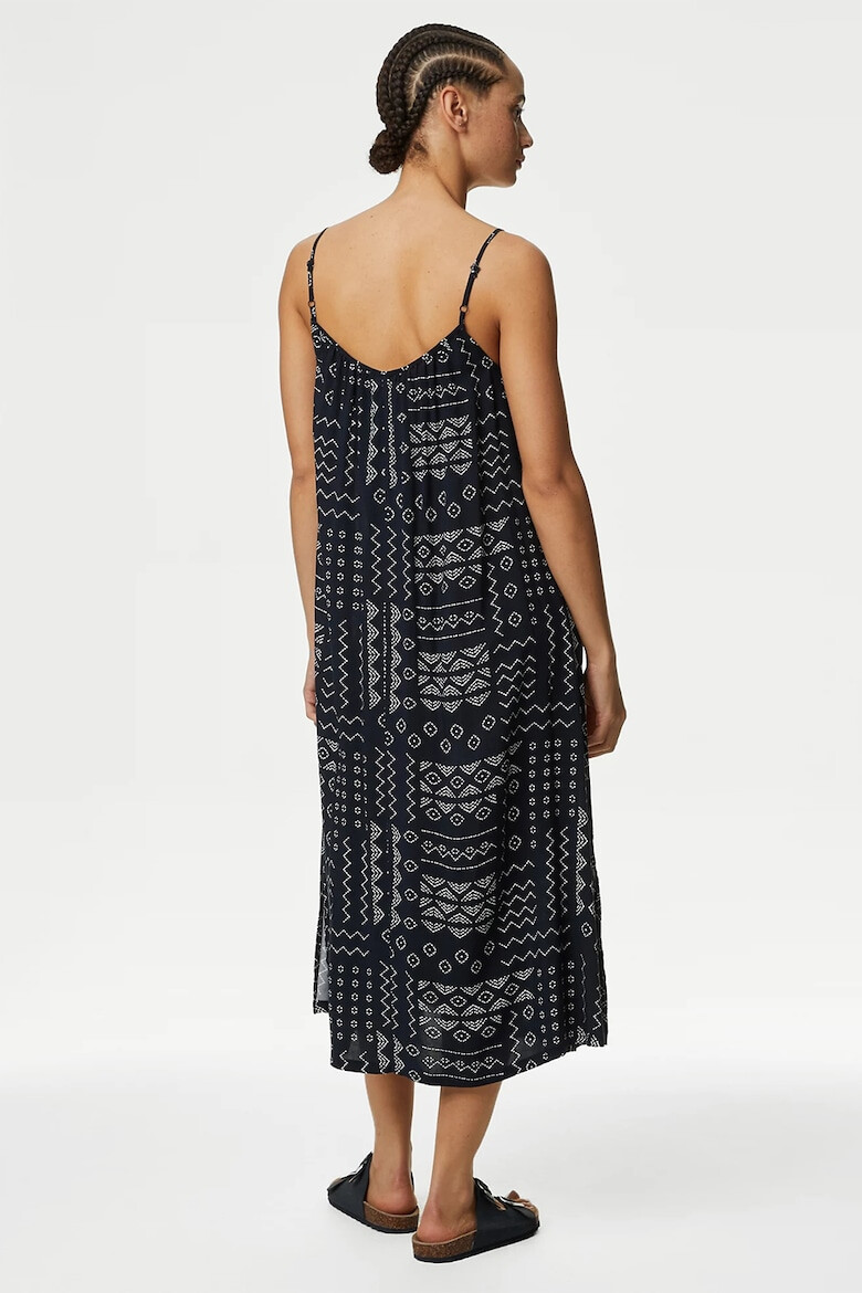 Marks & Spencer Rochie midi cu imprimeu si bretele inguste - Pled.ro