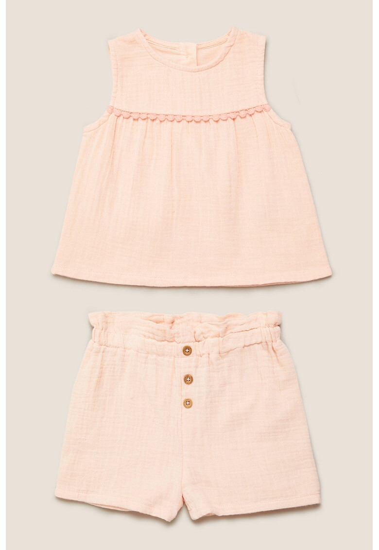 Marks & Spencer Set de top si pantaloni scurti din bumbac 2 piese fete - Pled.ro