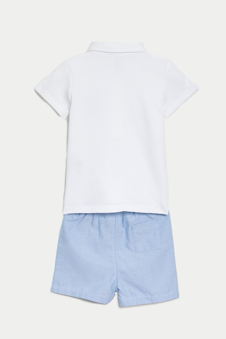 Marks & Spencer Set de tricou si pantaloni scurti cu detalii brodate - 2 piese - Pled.ro