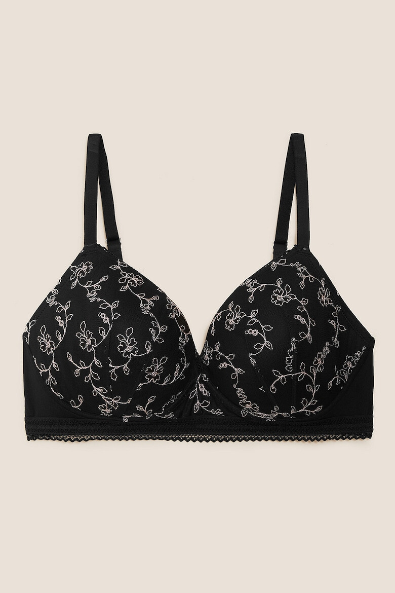 Marks & Spencer Sutien cu model floral si bretele ajustabile - Pled.ro