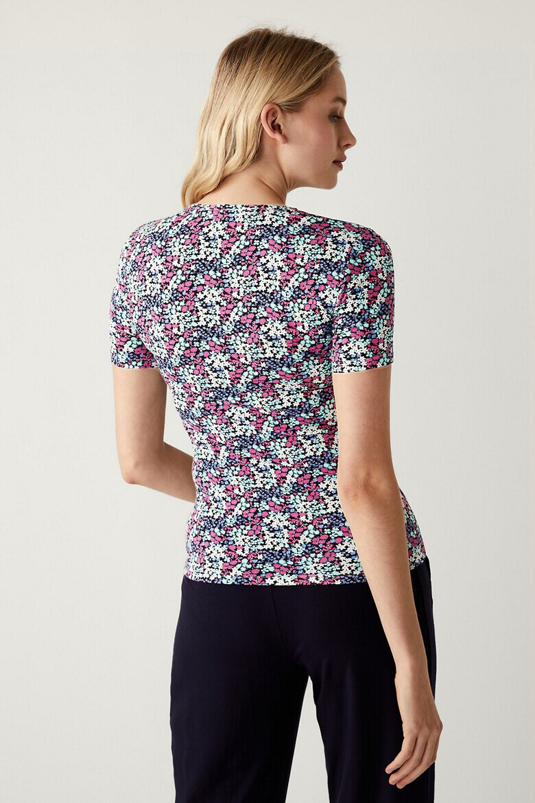 Marks & Spencer Tricou cu decolteu la baza gatului si model floral - Pled.ro