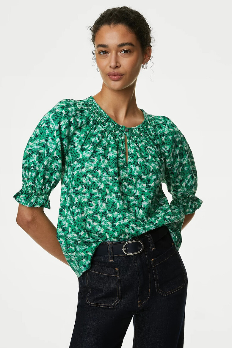 Marks & Spencer Tricou cu model si maneci bufante - Pled.ro