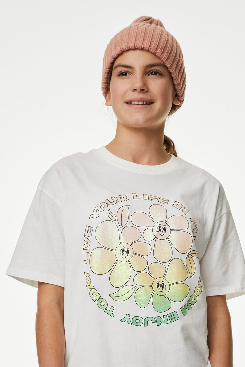 Marks & Spencer Tricou de bumbac cu imprimeu floral - Pled.ro