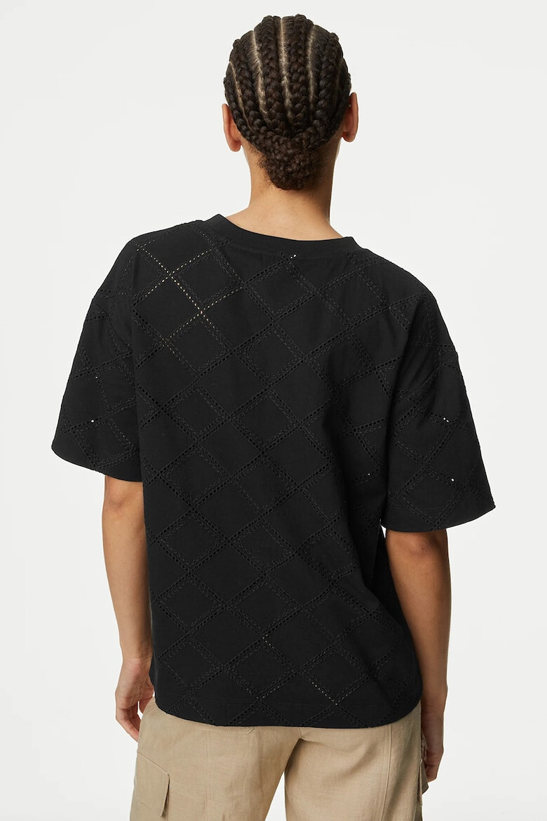 Marks & Spencer Tricou din amestec de bumbac cu model geometric - Pled.ro