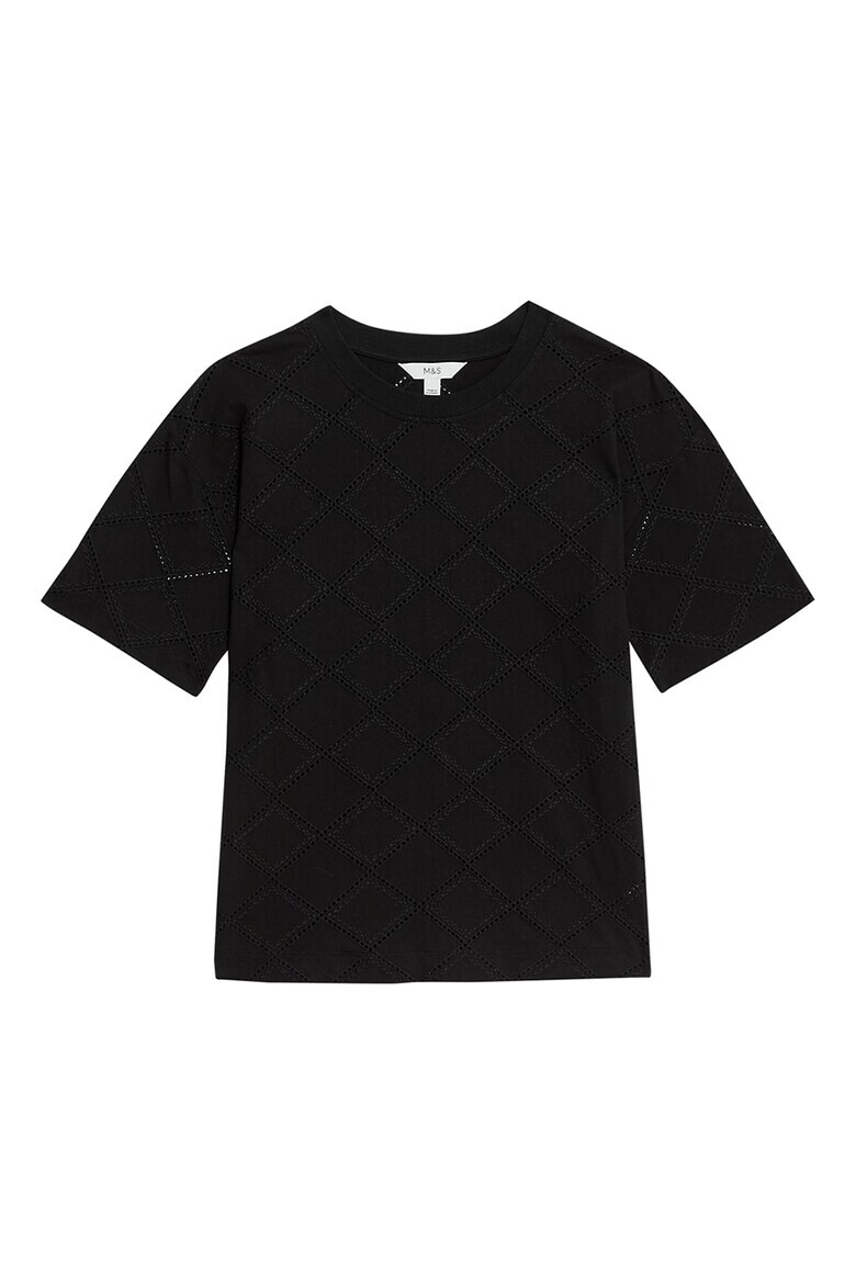 Marks & Spencer Tricou din amestec de bumbac cu model geometric - Pled.ro