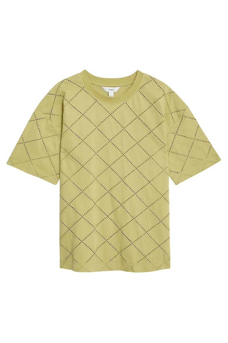 Marks & Spencer Tricou din amestec de bumbac cu model geometric - Pled.ro