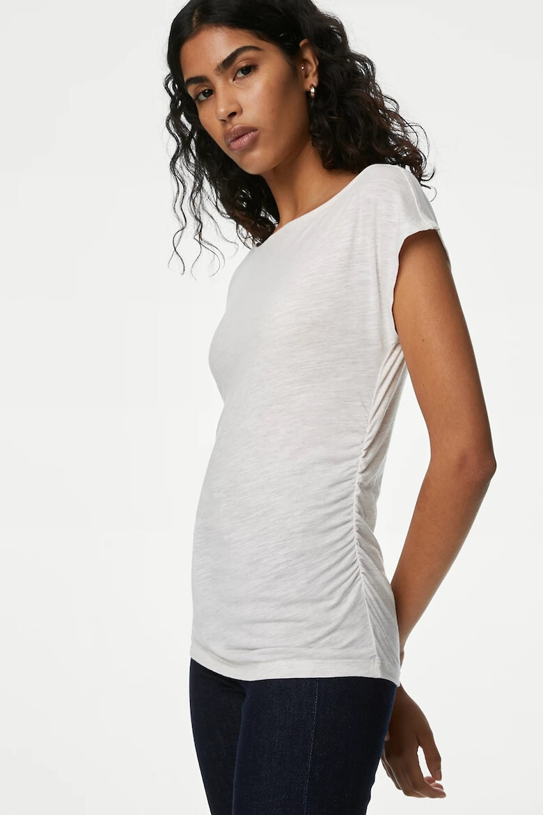 Marks & Spencer Tricou din amestec de modal cu decolteu barcuta - Pled.ro